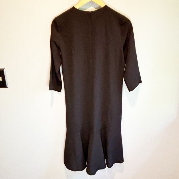 Ganni NWT Black Crepe Clark 3/4 Sleeve Dress - size 34 (XS) - Picture 4 of 7